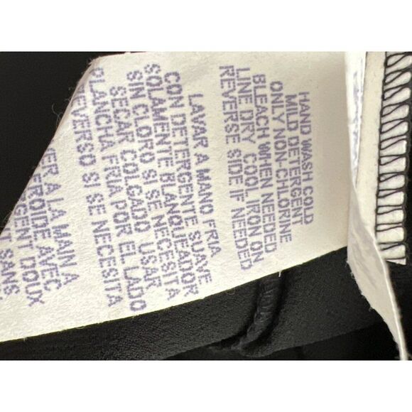 Marina Women Black Front Slit Pants Size M - Picture 9 of 10